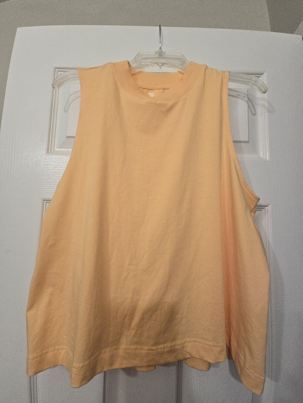 Sleeveless Bright Peach Muscle Tank Top